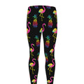 Rainbow Pineapple And Flamingo Print Men's Leggings
