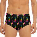 Rainbow Pineapple And Flamingo Print Men's Triangle Swim Briefs