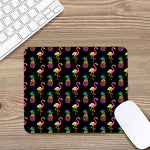 Rainbow Pineapple And Flamingo Print Mouse Pad