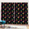 Rainbow Pineapple And Flamingo Print Pencil Pleat Curtains