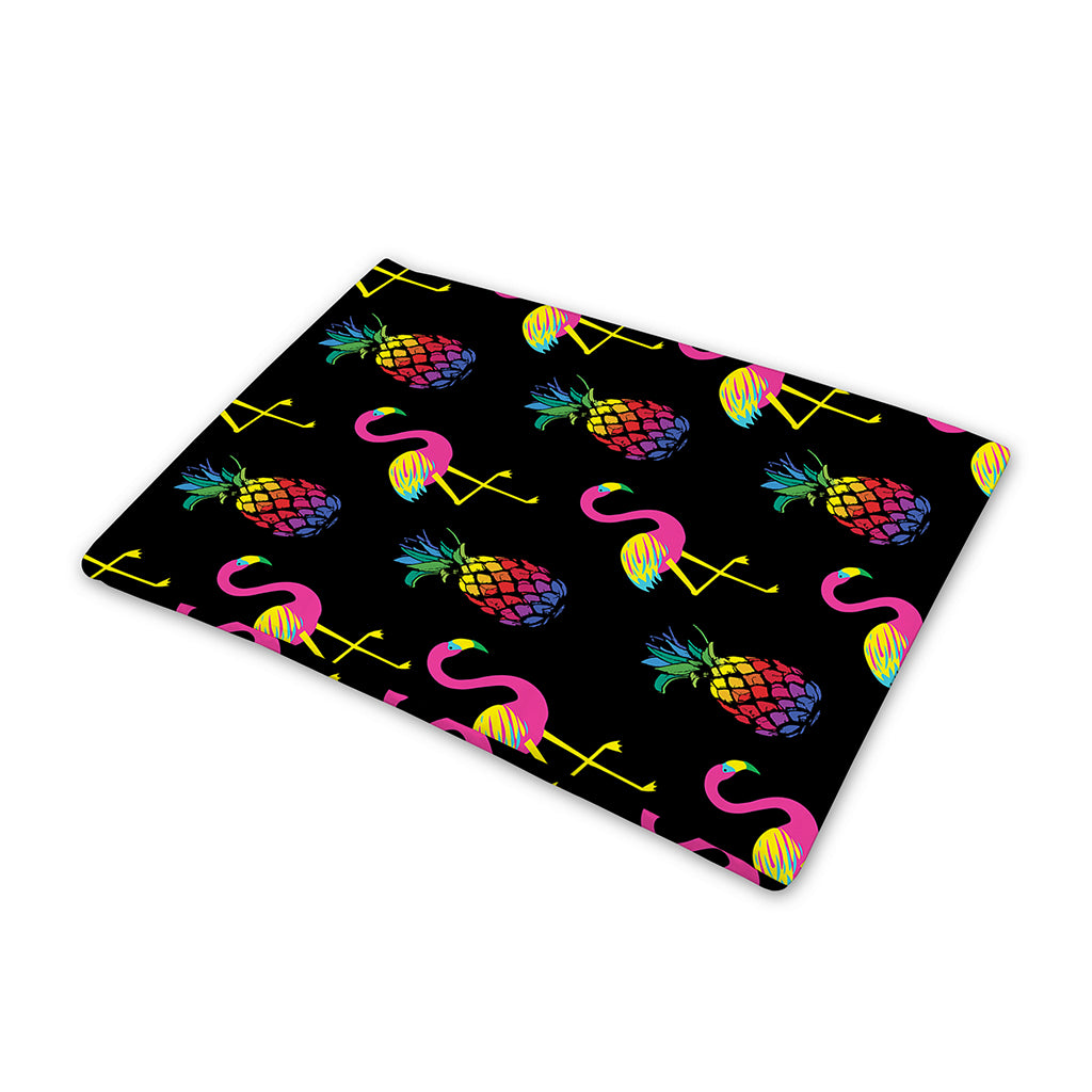 Rainbow Pineapple And Flamingo Print Pet Cooling Mat Cover