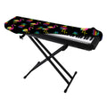 Rainbow Pineapple And Flamingo Print Piano Keyboard Cover