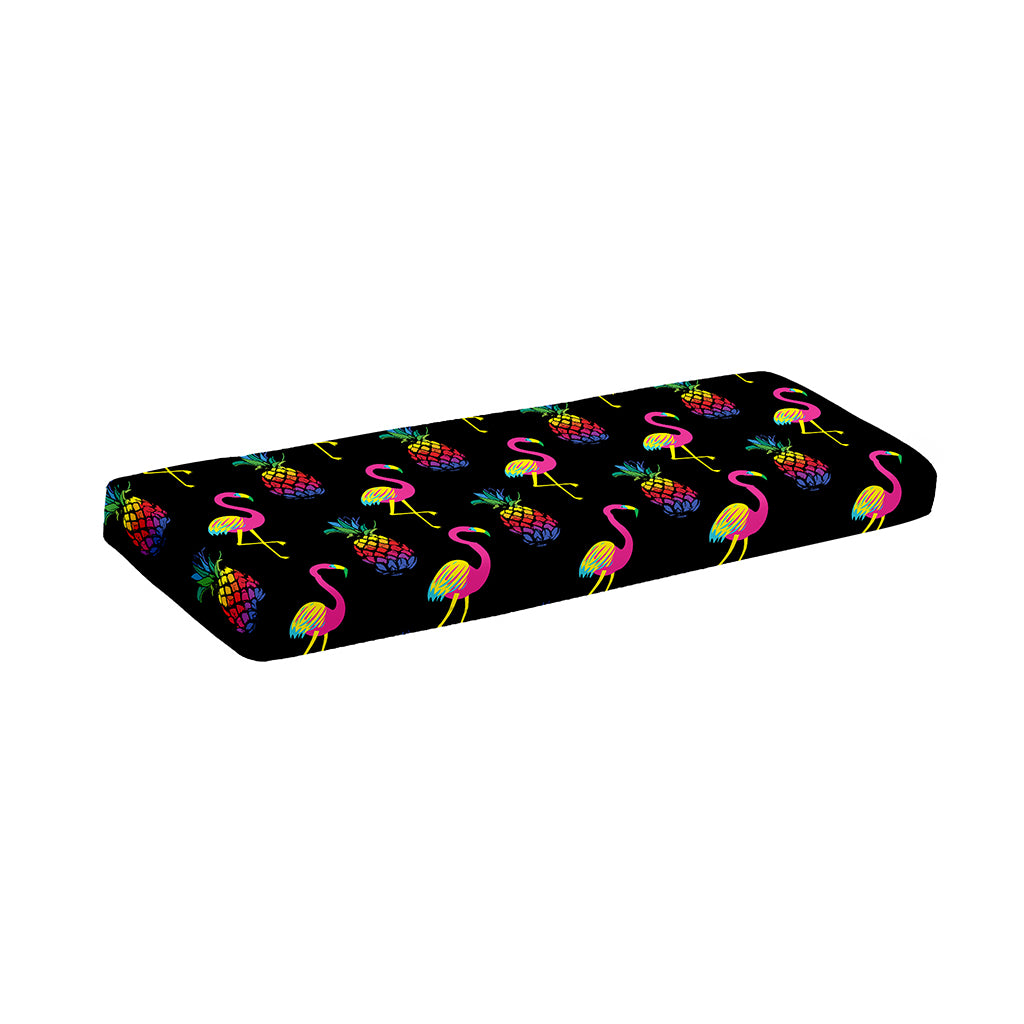 Rainbow Pineapple And Flamingo Print Piano Keyboard Cover