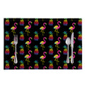 Rainbow Pineapple And Flamingo Print Placemat