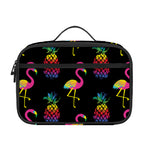 Rainbow Pineapple And Flamingo Print Portable Lunch Bag