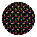 Rainbow Pineapple And Flamingo Print Round Blanket