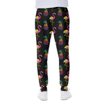 Rainbow Pineapple And Flamingo Print Scuba Joggers