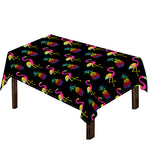 Rainbow Pineapple And Flamingo Print Tablecloth