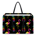 Rainbow Pineapple And Flamingo Print Utility Tote Bag