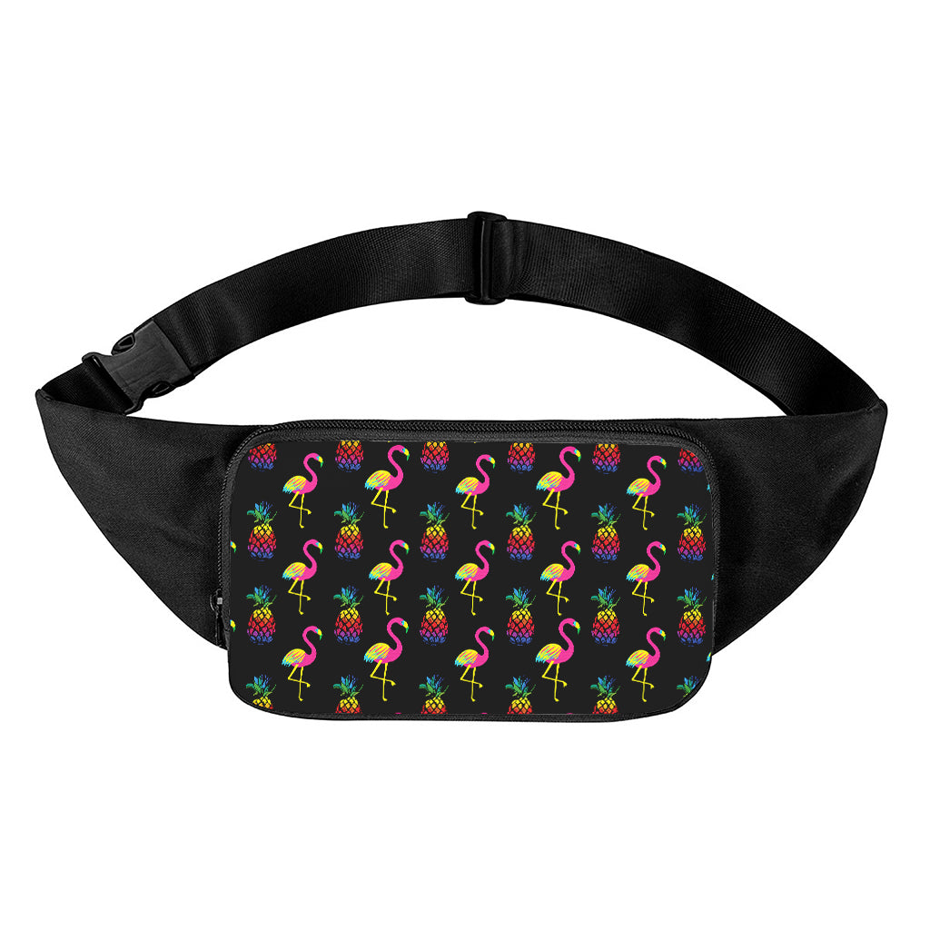 Rainbow Pineapple And Flamingo Print Waist Bag