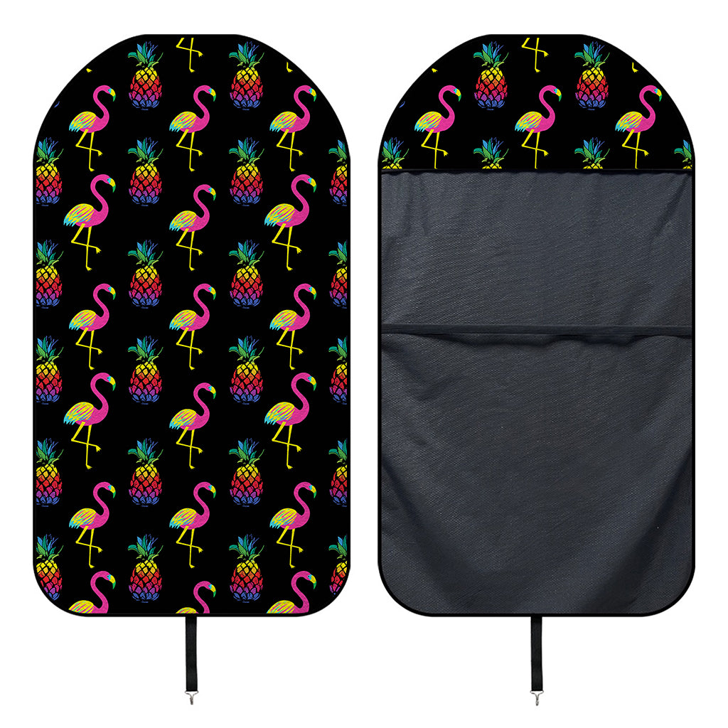 Rainbow Pineapple And Flamingo Print Waterproof Car Seat Cover