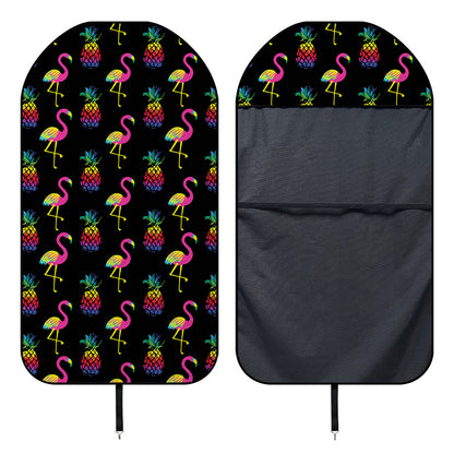 Rainbow Pineapple And Flamingo Print Waterproof Car Seat Cover