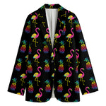 Rainbow Pineapple And Flamingo Print Women's Blazer