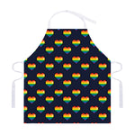 Rainbow Pixel 8-Bit LGBT Pride Heart Adjustable Apron