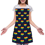 Rainbow Pixel 8-Bit LGBT Pride Heart Adjustable Apron