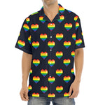 Rainbow Pixel 8-Bit LGBT Pride Heart Aloha Shirt