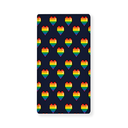 Rainbow Pixel 8-Bit LGBT Pride Heart Baby Crib Sheet