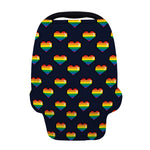Rainbow Pixel 8-Bit LGBT Pride Heart Baby Seat Cover