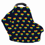 Rainbow Pixel 8-Bit LGBT Pride Heart Baby Seat Cover