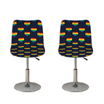 Rainbow Pixel 8-Bit LGBT Pride Heart Bar Stool Covers