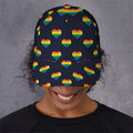 Rainbow Pixel 8-Bit LGBT Pride Heart Baseball Cap