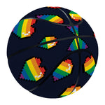 Rainbow Pixel 8-Bit LGBT Pride Heart Basketball