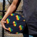 Rainbow Pixel 8-Bit LGBT Pride Heart Basketball