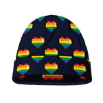 Rainbow Pixel 8-Bit LGBT Pride Heart Beanie