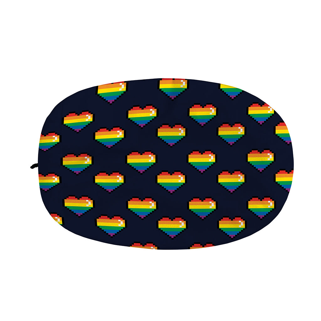 Rainbow Pixel 8-Bit LGBT Pride Heart Car Side Mirror Covers