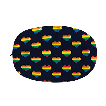 Rainbow Pixel 8-Bit LGBT Pride Heart Car Side Mirror Covers