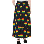 Rainbow Pixel 8-Bit LGBT Pride Heart Chiffon Maxi Skirt
