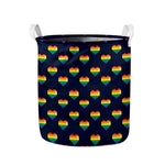 Rainbow Pixel 8-Bit LGBT Pride Heart Collapsible Laundry Basket