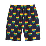 Rainbow Pixel 8-Bit LGBT Pride Heart Cotton Shorts