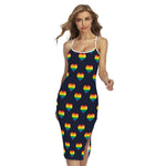 Rainbow Pixel 8-Bit LGBT Pride Heart Cross Back Cami Dress