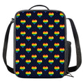 Rainbow Pixel 8-Bit LGBT Pride Heart Crossbody Lunch Bag