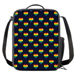 Rainbow Pixel 8-Bit LGBT Pride Heart Crossbody Lunch Bag