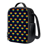 Rainbow Pixel 8-Bit LGBT Pride Heart Crossbody Lunch Bag