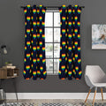 Rainbow Pixel 8-Bit LGBT Pride Heart Grommet Curtain Panels