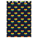Rainbow Pixel 8-Bit LGBT Pride Heart Curtain