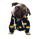 Rainbow Pixel 8-Bit LGBT Pride Heart Dog Zip Up Hoodie