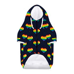 Rainbow Pixel 8-Bit LGBT Pride Heart Dog Zip Up Hoodie