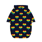 Rainbow Pixel 8-Bit LGBT Pride Heart Dog Zip Up Hoodie