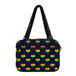 Rainbow Pixel 8-Bit LGBT Pride Heart Double Strap Bible Bag