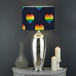 Rainbow Pixel 8-Bit LGBT Pride Heart Drum Lamp Shade