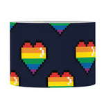 Rainbow Pixel 8-Bit LGBT Pride Heart Drum Lamp Shade