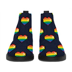 Rainbow Pixel 8-Bit LGBT Pride Heart Flat Ankle Boots