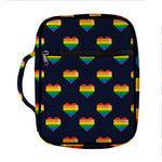 Rainbow Pixel 8-Bit LGBT Pride Heart Front Pocket Bible Bag