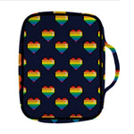 Rainbow Pixel 8-Bit LGBT Pride Heart Front Pocket Bible Bag