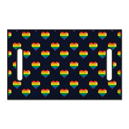 Rainbow Pixel 8-Bit LGBT Pride Heart Golf Cart Seat Cover