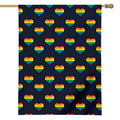 Rainbow Pixel 8-Bit LGBT Pride Heart House Flag